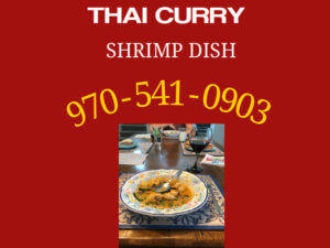 Loveland Medical Clinic thai curry shrimp dish
